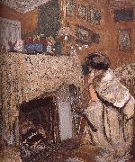 Edouard Vuillard The fireplace black s wife oil on canvas